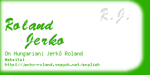 roland jerko business card